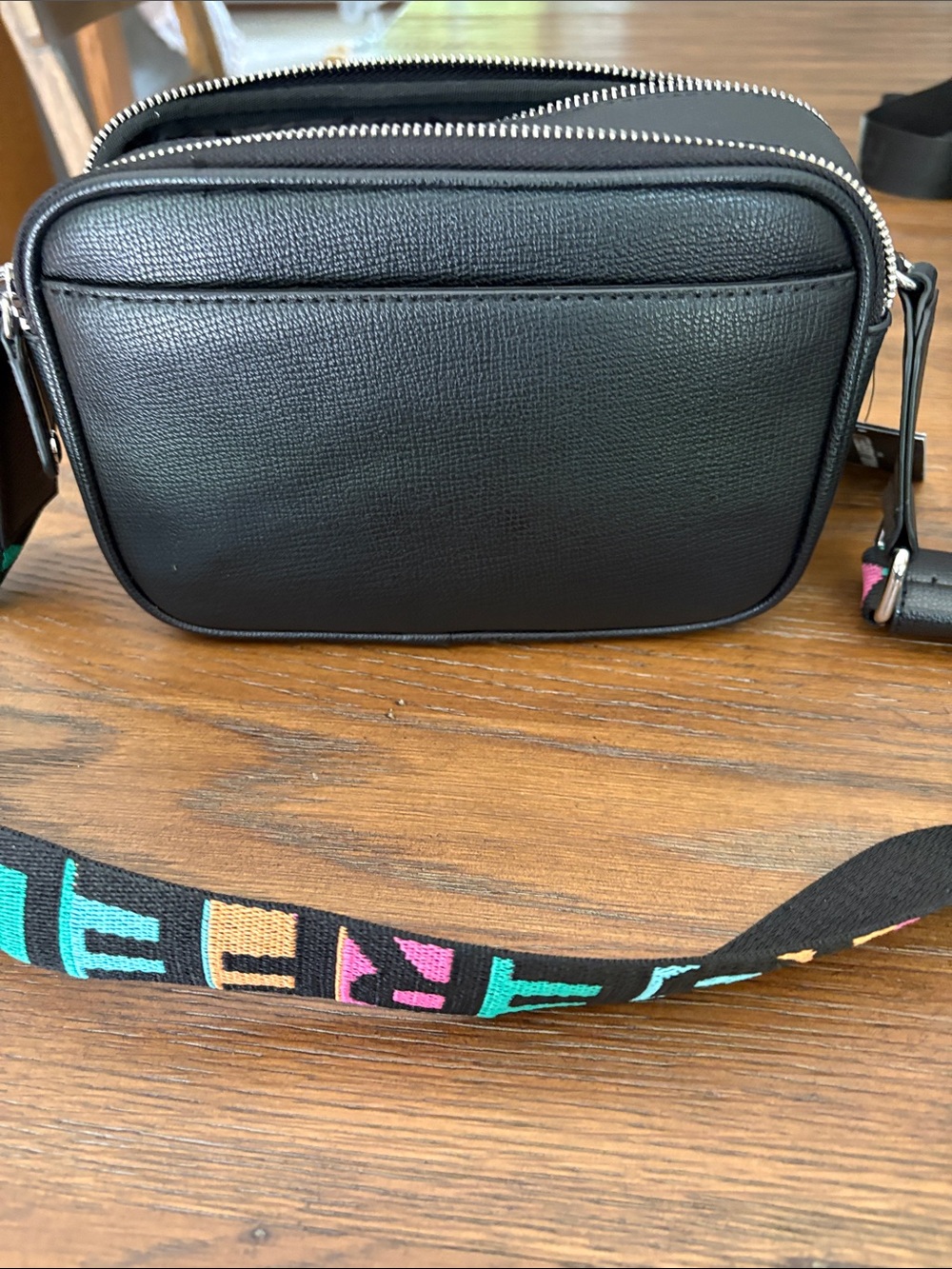Karl Lagerfeld Black Crossbody Bag with Multicolor KARL Logo - Picture 5 of 6